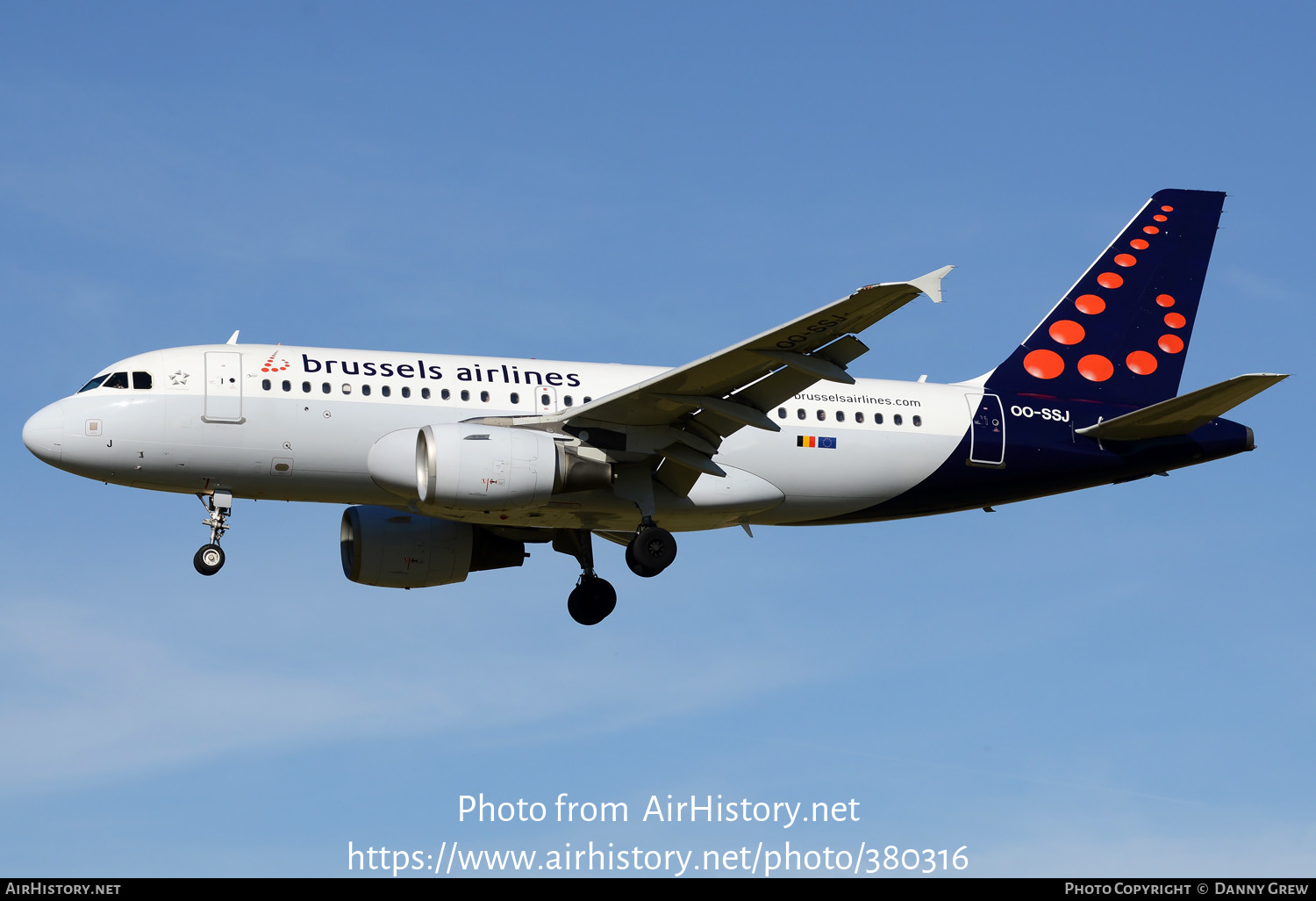 Aircraft Photo of OO-SSJ | Airbus A319-111 | Brussels Airlines | AirHistory.net #380316