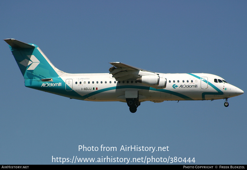 Aircraft Photo of I-ADJJ | British Aerospace BAe-146-300 | Air Dolomiti | AirHistory.net #380444