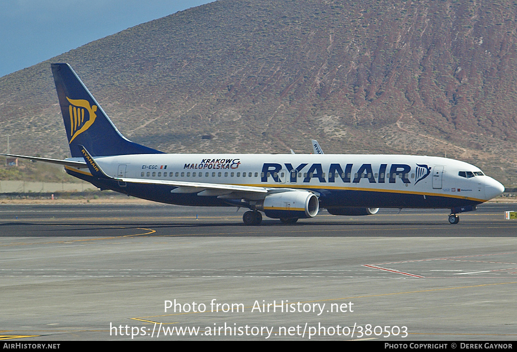 Aircraft Photo of EI-EGC | Boeing 737-8AS | Ryanair | AirHistory.net #380503