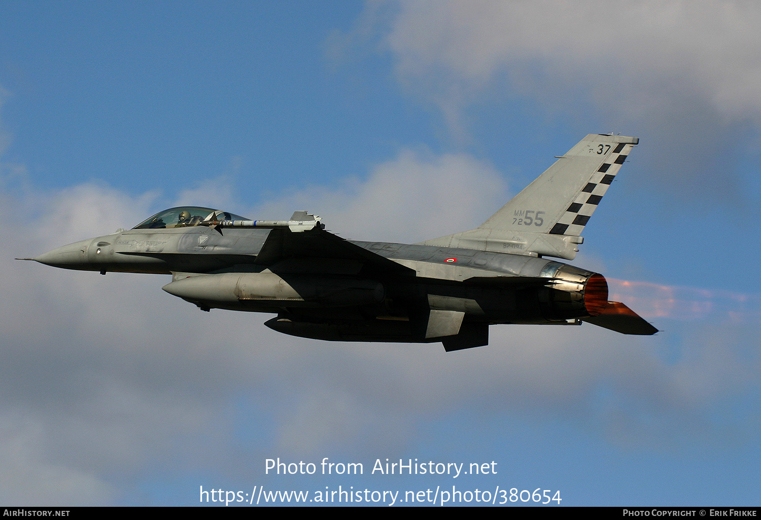 Aircraft Photo of MM7255 | General Dynamics F-16A/ADF Fighting Falcon | Italy - Air Force | AirHistory.net #380654