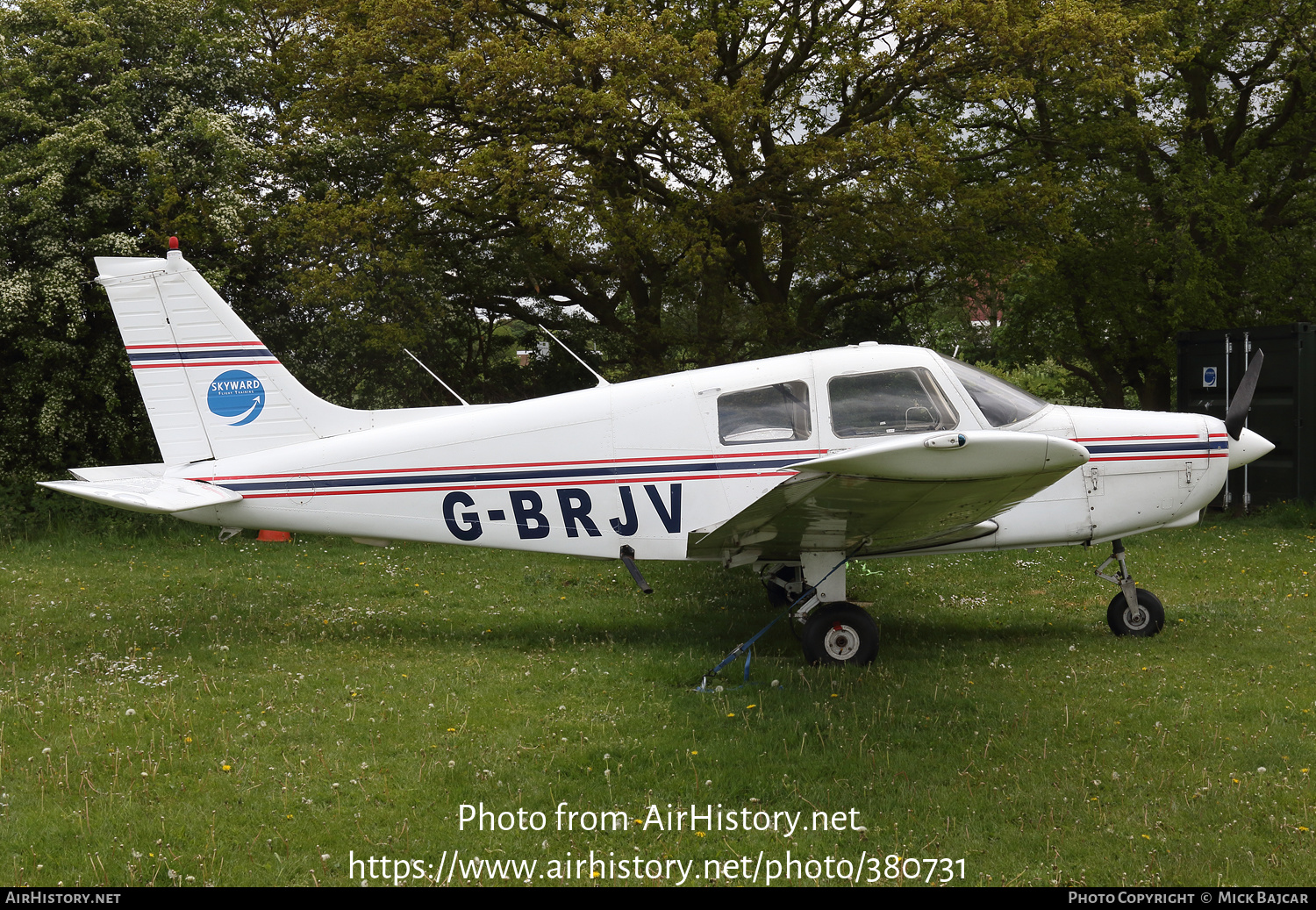 Aircraft Photo of G-BRJV | Piper PA-28-161 Cadet | Skyward Flight Training | AirHistory.net #380731