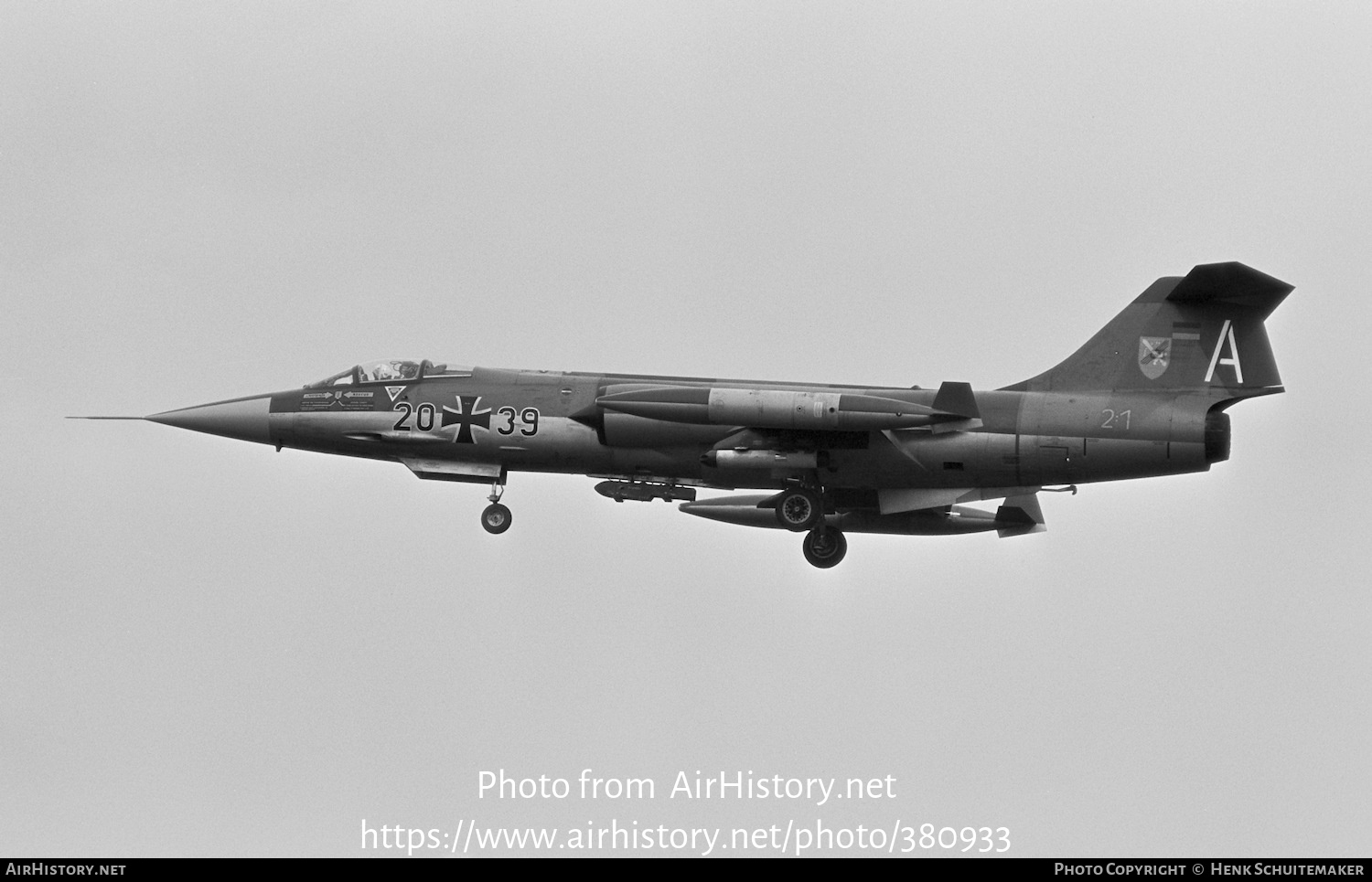 Aircraft Photo of 2039 | Lockheed F-104G Starfighter | Germany - Air Force | AirHistory.net #380933