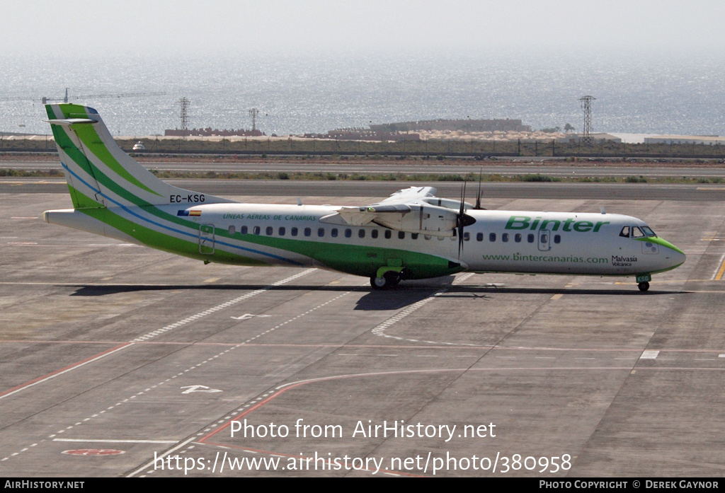 Aircraft Photo of EC-KSG | ATR ATR-72-600 (ATR-72-212A) | Binter Canarias | AirHistory.net #380958