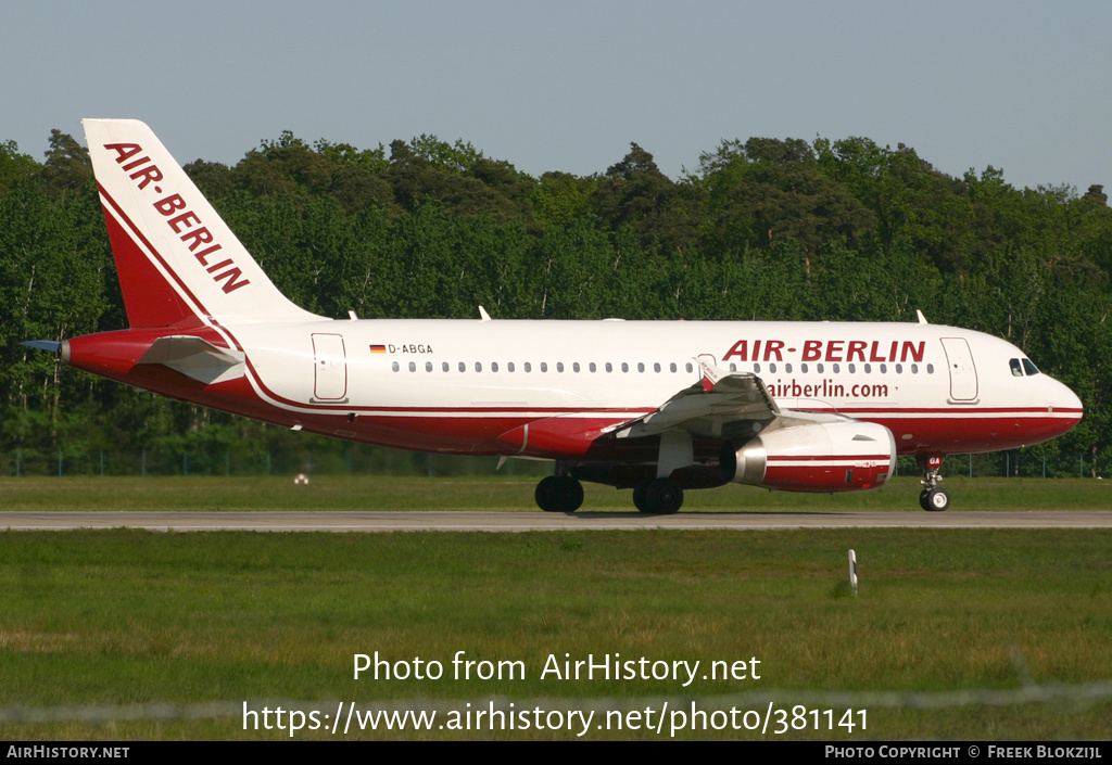 Aircraft Photo of D-ABGA | Airbus A319-132 | Air Berlin | AirHistory.net #381141