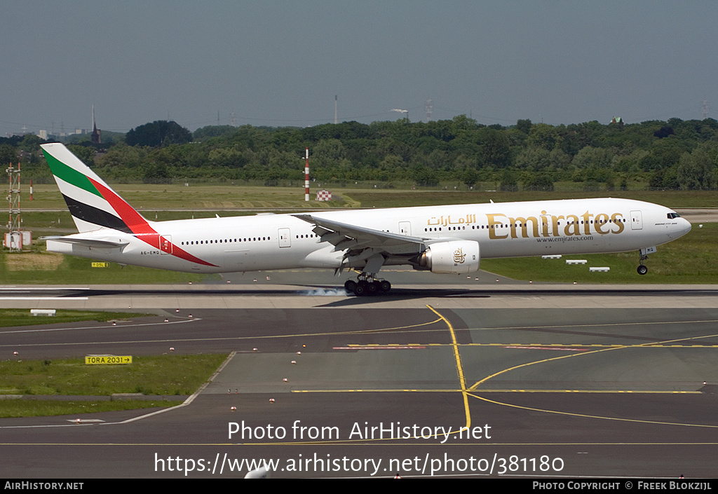 Aircraft Photo of A6-EMQ | Boeing 777-31H | Emirates | AirHistory.net #381180