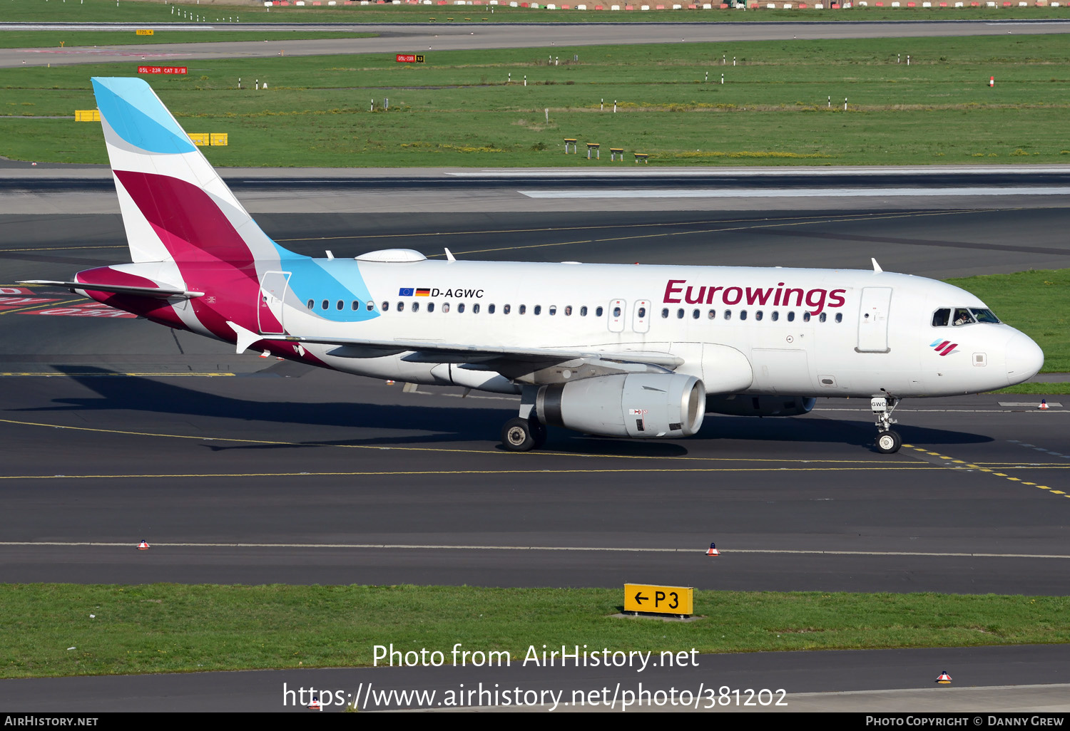 Aircraft Photo of D-AGWC | Airbus A319-132 | Eurowings | AirHistory.net #381202