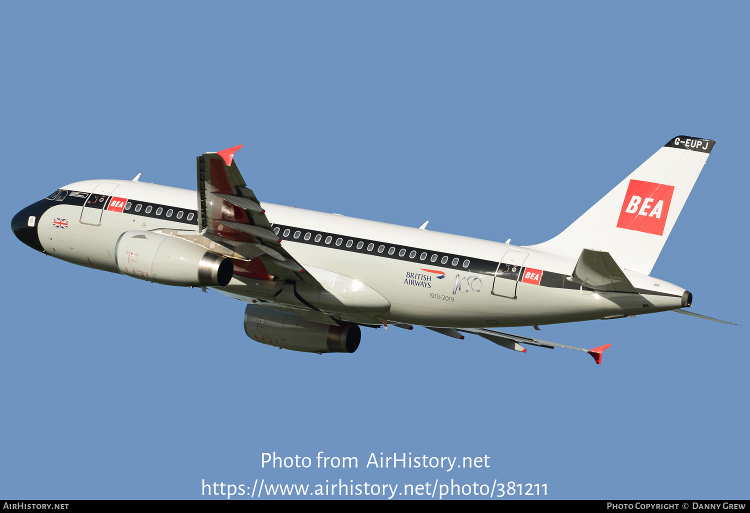 Aircraft Photo of G-EUPJ | Airbus A319-131 | British Airways | BEA - British European Airways | AirHistory.net #381211