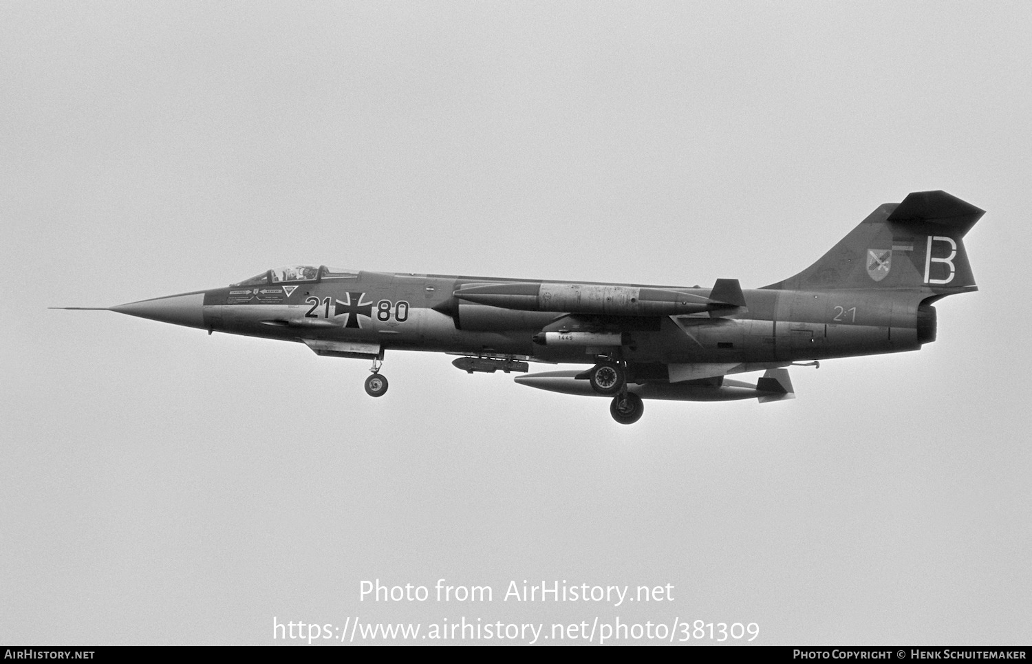 Aircraft Photo of 2180 | Lockheed F-104G Starfighter | Germany - Air Force | AirHistory.net #381309