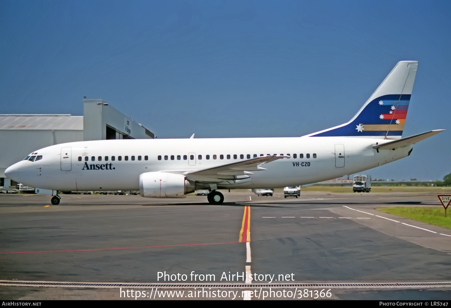 Aircraft Photo of VH-CZD | Boeing 737-377 | Ansett | AirHistory.net #381366