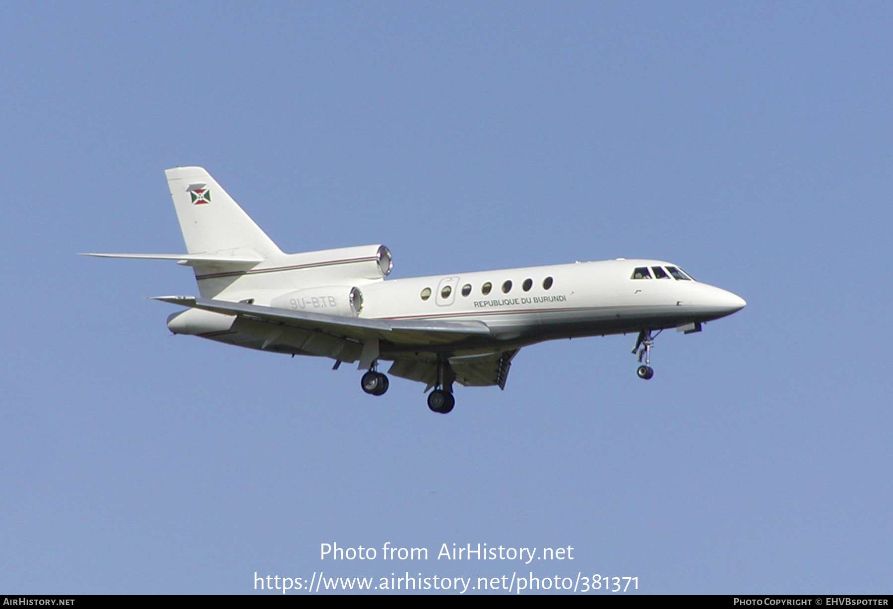 Aircraft Photo of 9U-BTB | Dassault Falcon 50 | République du Burundi | AirHistory.net #381371