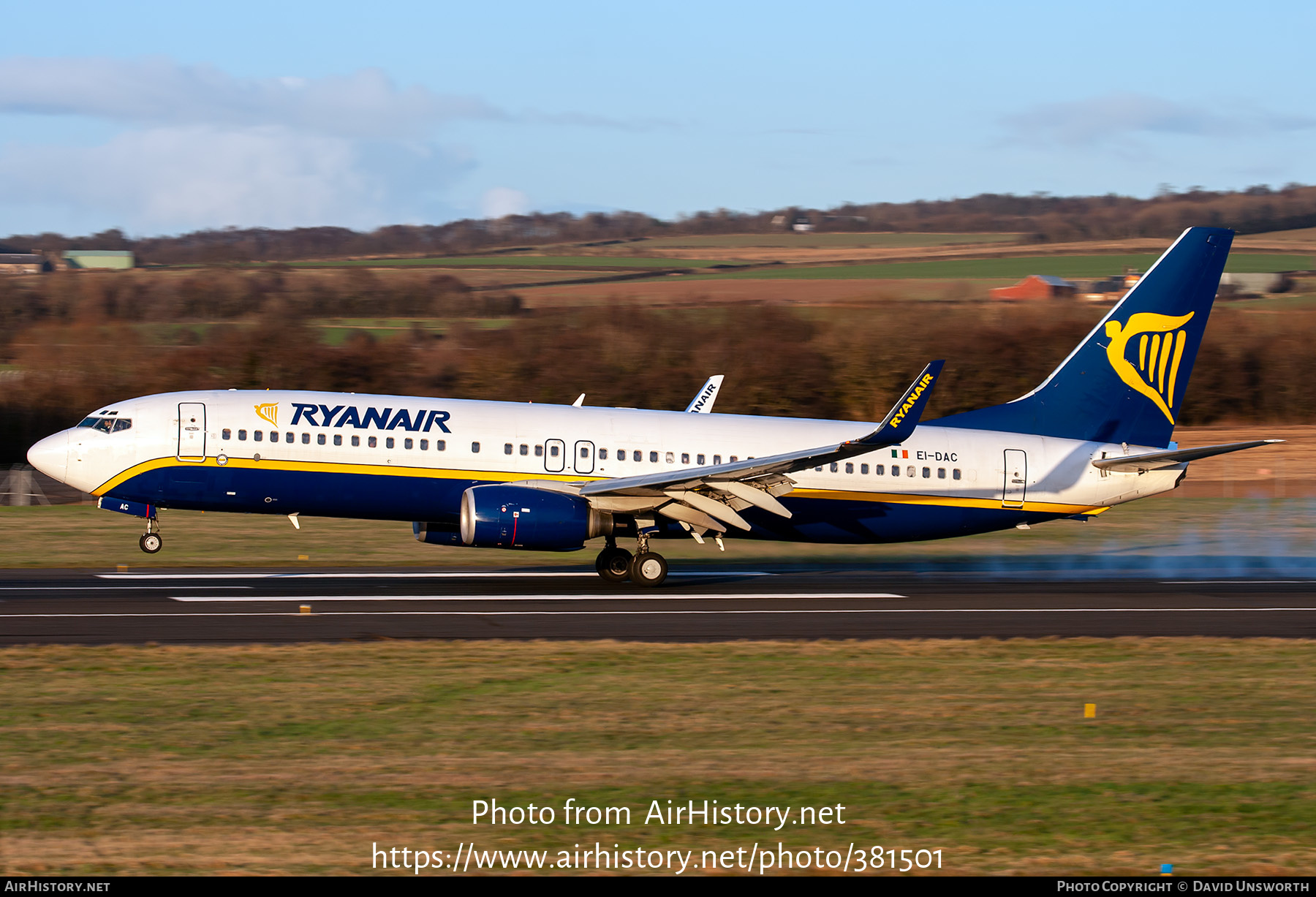 Aircraft Photo of EI-DAC | Boeing 737-8AS | Ryanair | AirHistory.net #381501