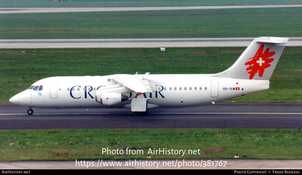 Aircraft Photo of HB-IXW | British Aerospace Avro 146-RJ100 | Crossair | AirHistory.net #381767