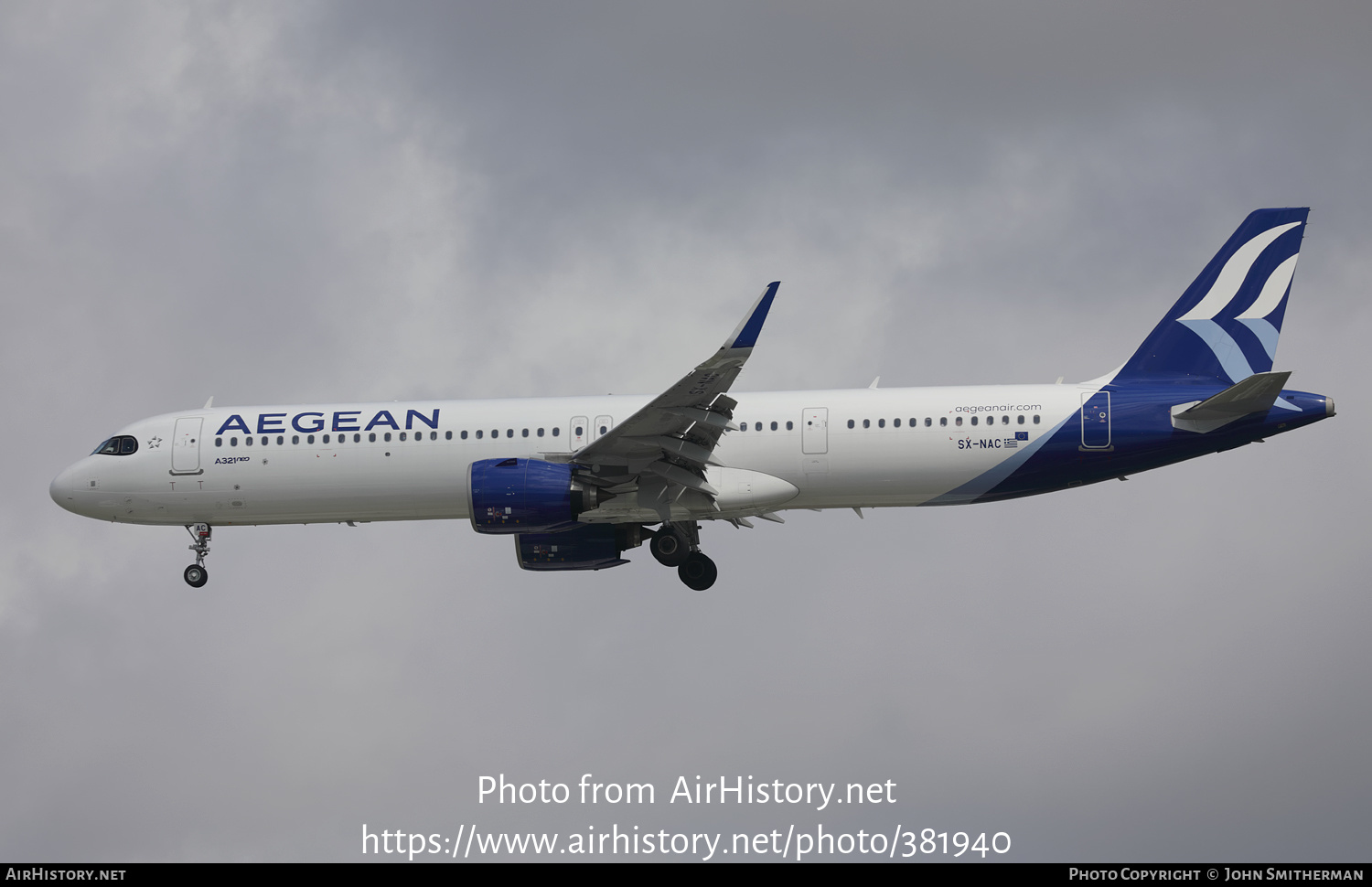 Aircraft Photo of SX-NAC | Airbus A321-271N | Aegean Airlines | AirHistory.net #381940