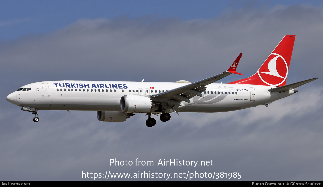 Aircraft Photo of TC-LYA | Boeing 737-9 Max 9 | Turkish Airlines | AirHistory.net #381985