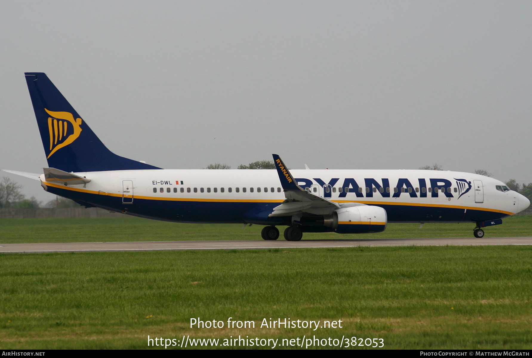 Aircraft Photo of EI-DWL | Boeing 737-8AS | Ryanair | AirHistory.net #382053