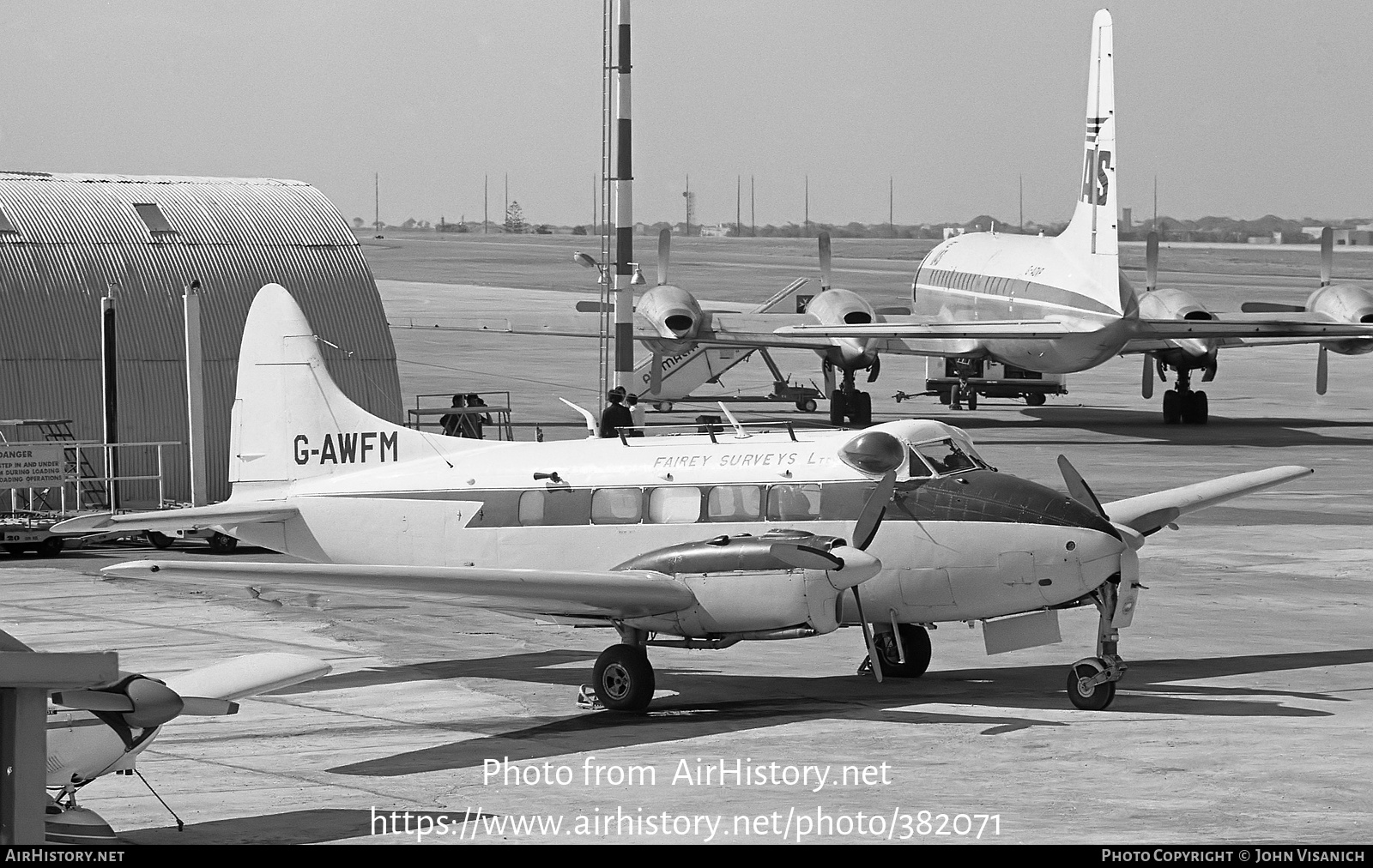 Aircraft Photo of G-AWFM | De Havilland D.H. 104 Dove 6 | Fairey Surveys | AirHistory.net #382071