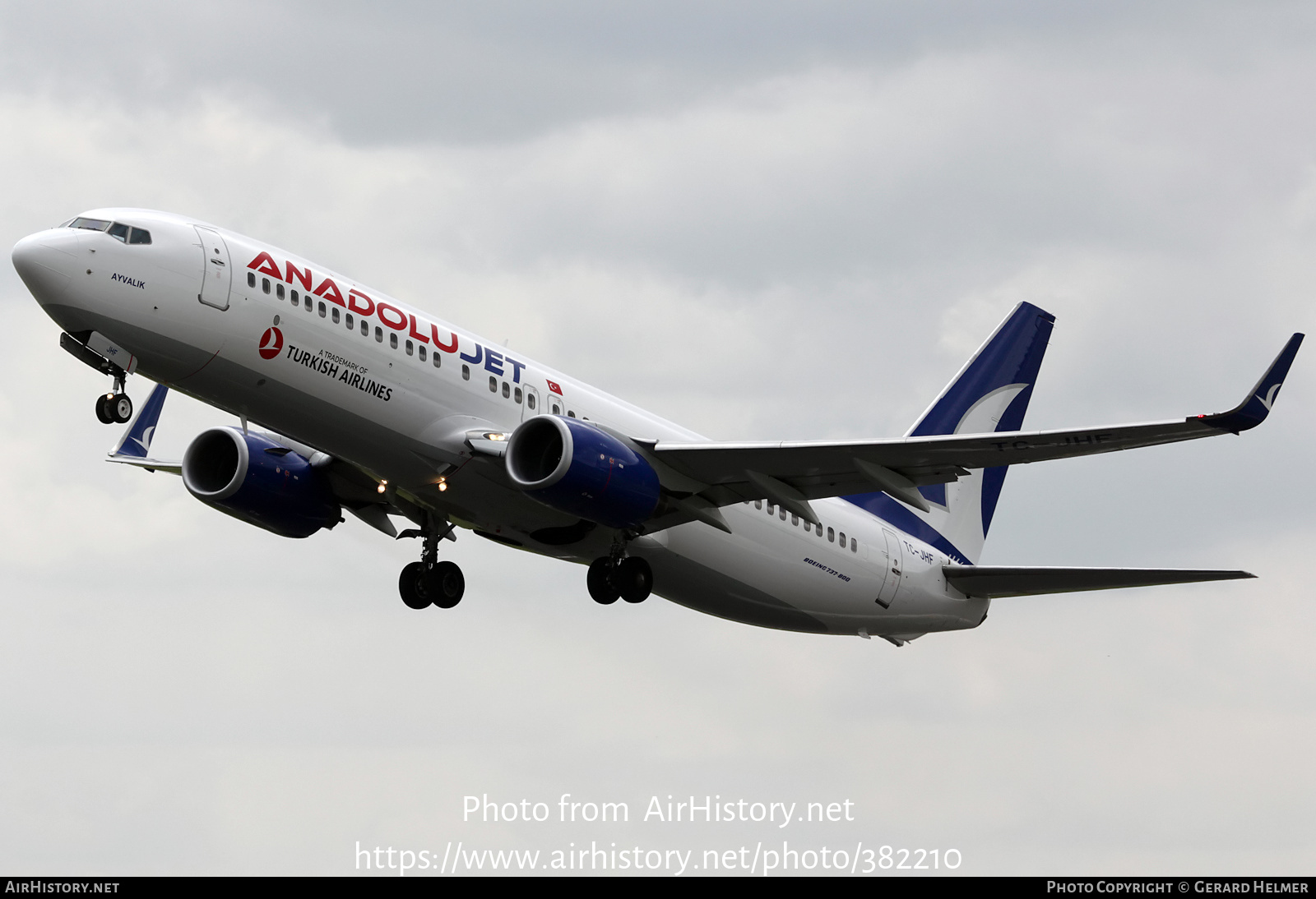 Aircraft Photo of TC-JHF | Boeing 737-8F2 | AnadoluJet | AirHistory.net #382210