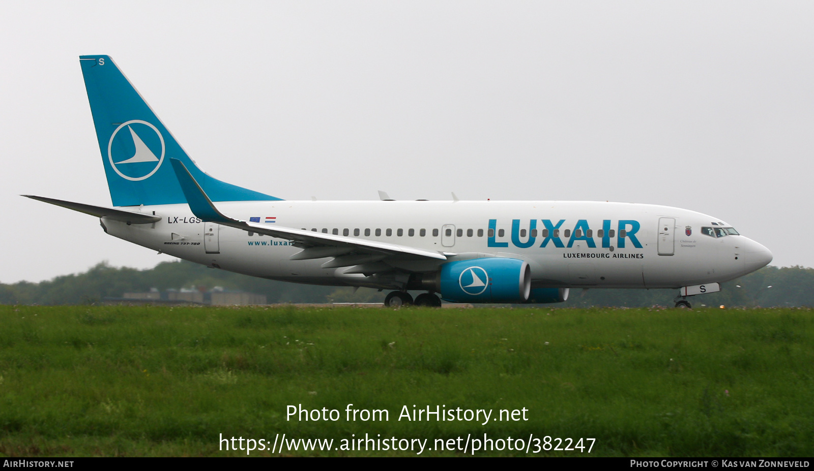 Aircraft Photo of LX-LGS | Boeing 737-7C9 | Luxair | AirHistory.net #382247