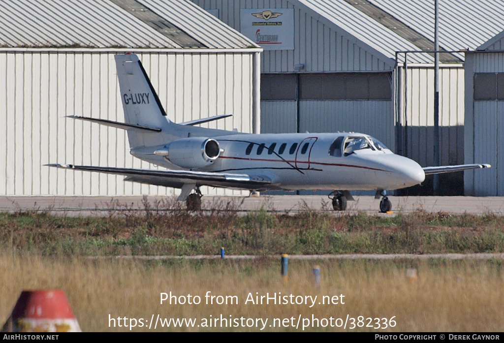 Aircraft Photo of G-LUXY | Cessna 551 Citation II/SP | AirHistory.net #382336