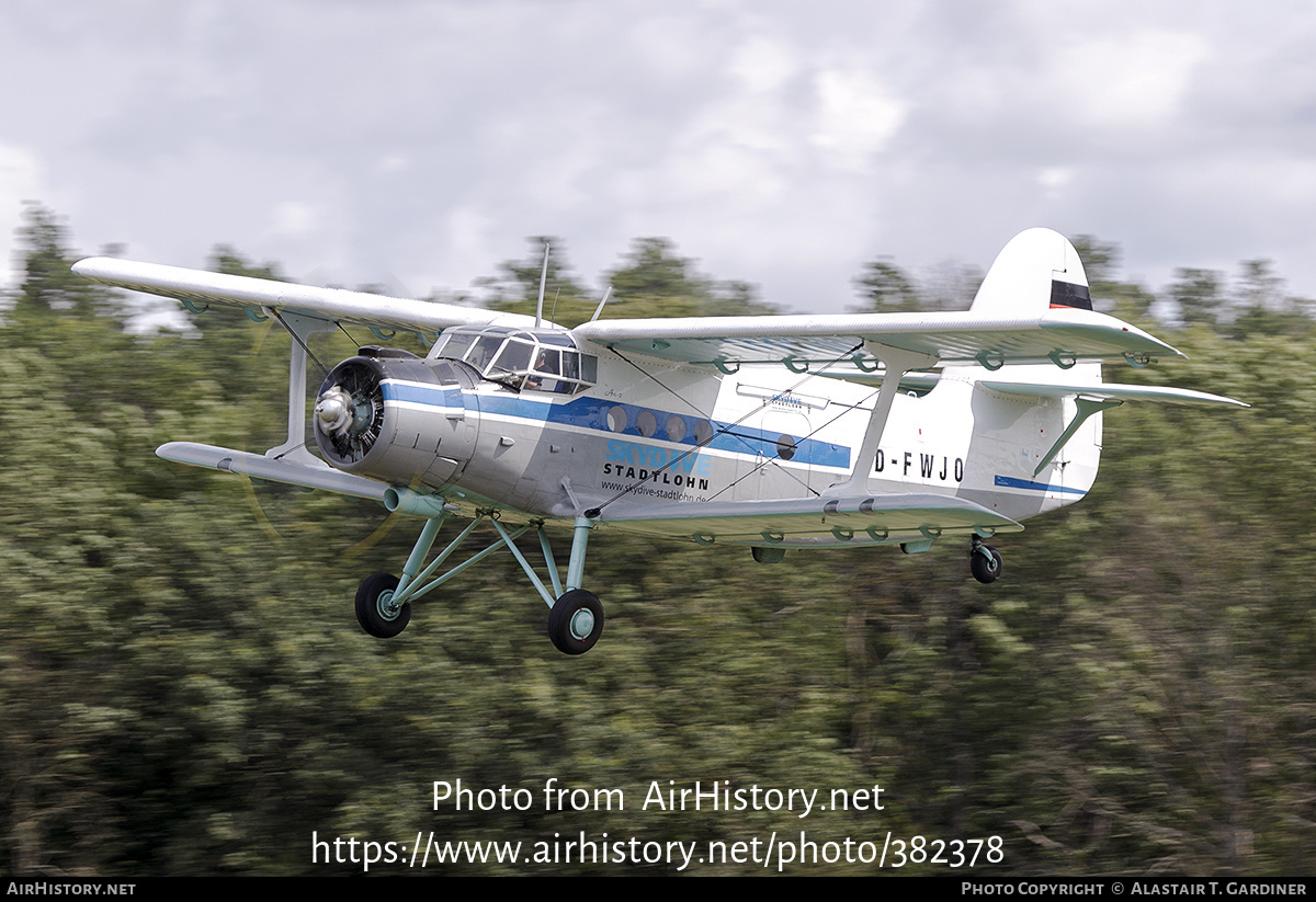 Aircraft Photo of D-FWJO | Antonov An-2TD | Skydive Stadtlohn | AirHistory.net #382378