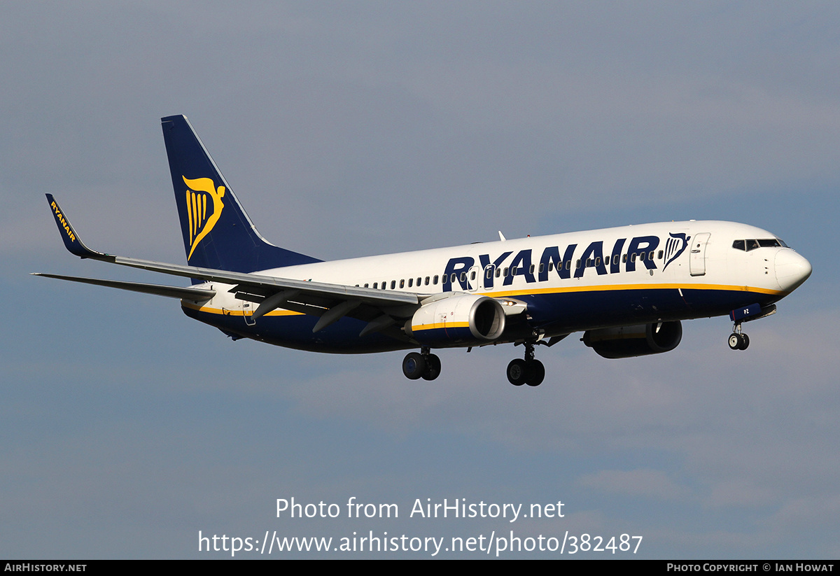 Aircraft Photo of EI-DPZ | Boeing 737-8AS | Ryanair | AirHistory.net #382487