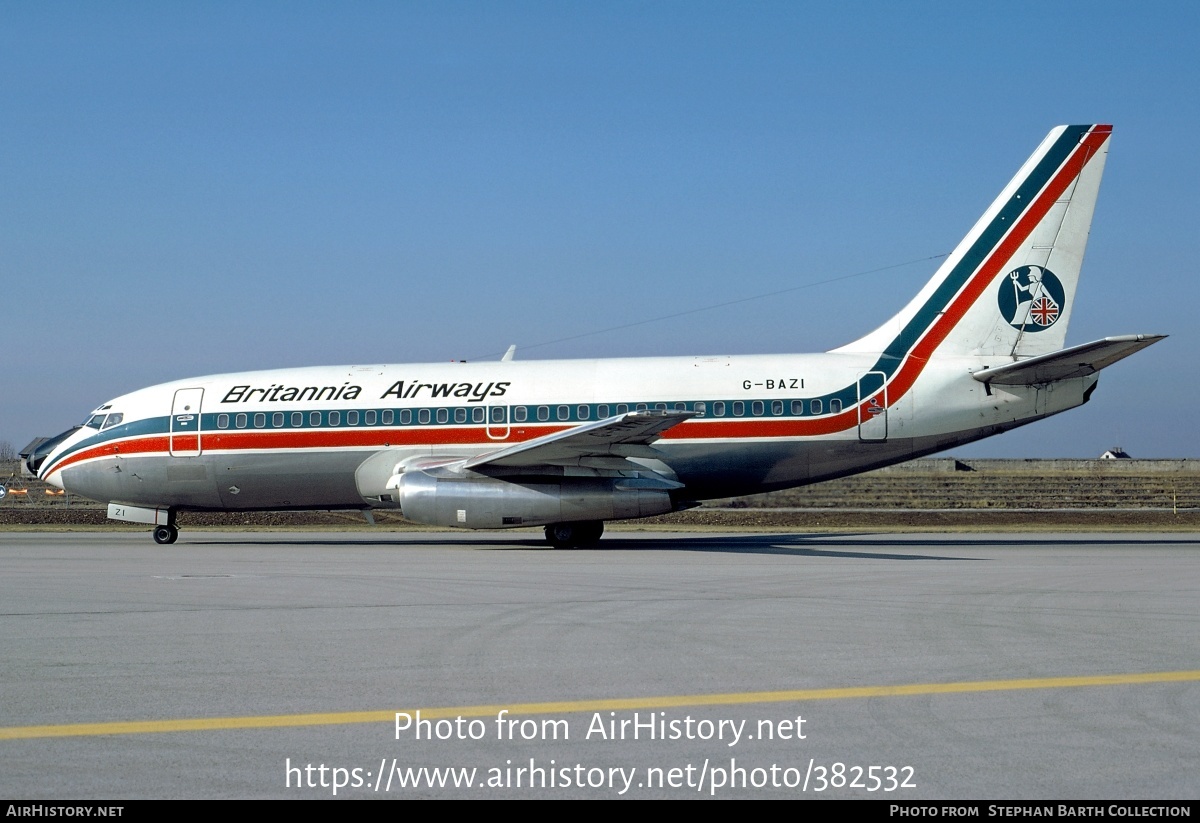 Aircraft Photo of G-BAZI | Boeing 737-204/Adv | Britannia Airways | AirHistory.net #382532