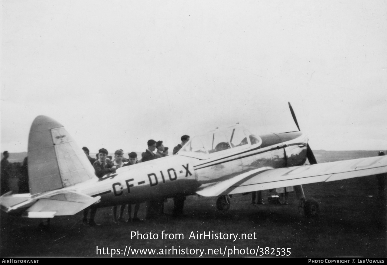 Aircraft Photo of CF-DIO-X | De Havilland Canada DHC-1A-1 Chipmunk | De Havilland | AirHistory.net #382535