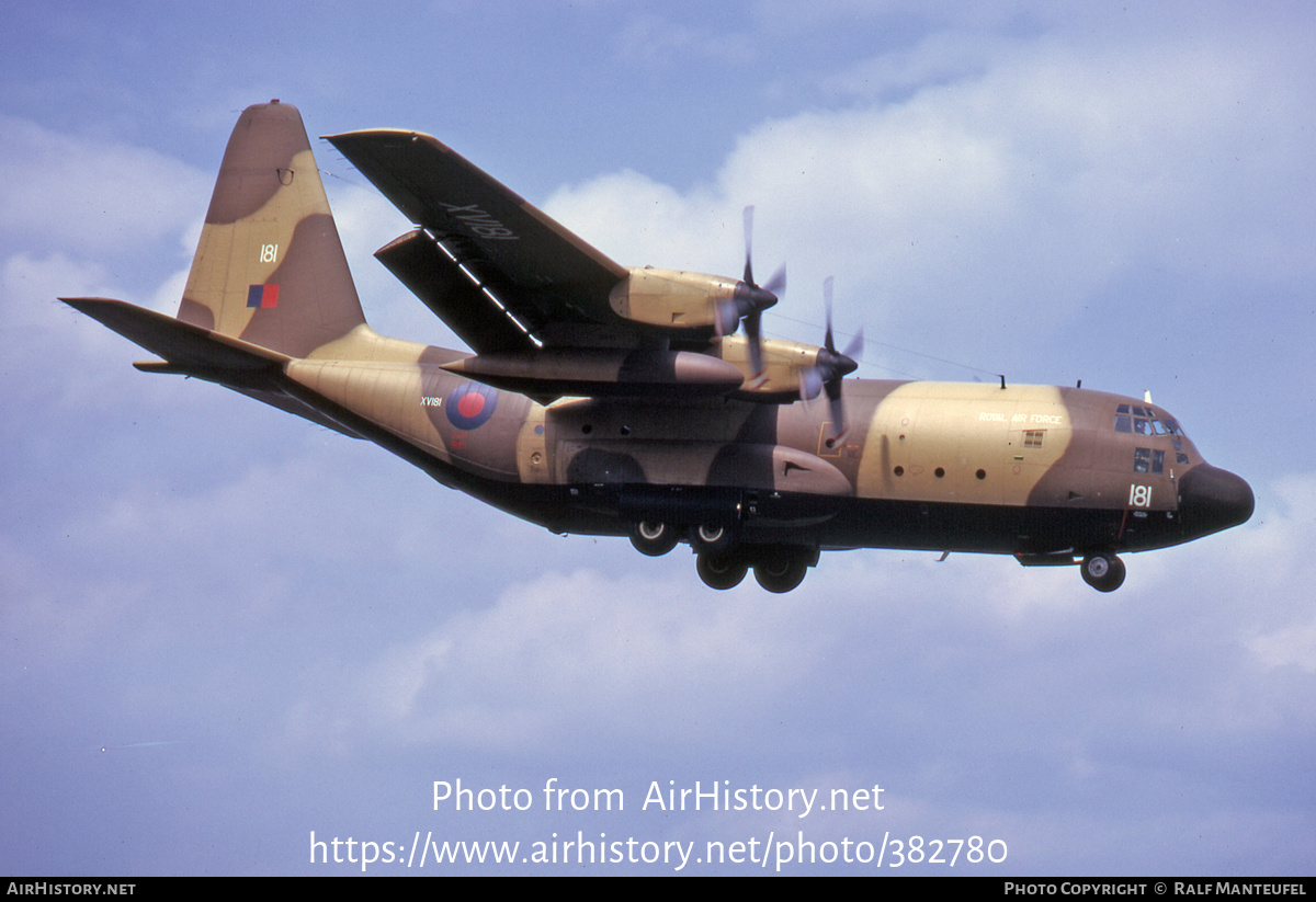 Aircraft Photo of XV181 | Lockheed C-130K Hercules C1 (L-382) | UK - Air Force | AirHistory.net #382780