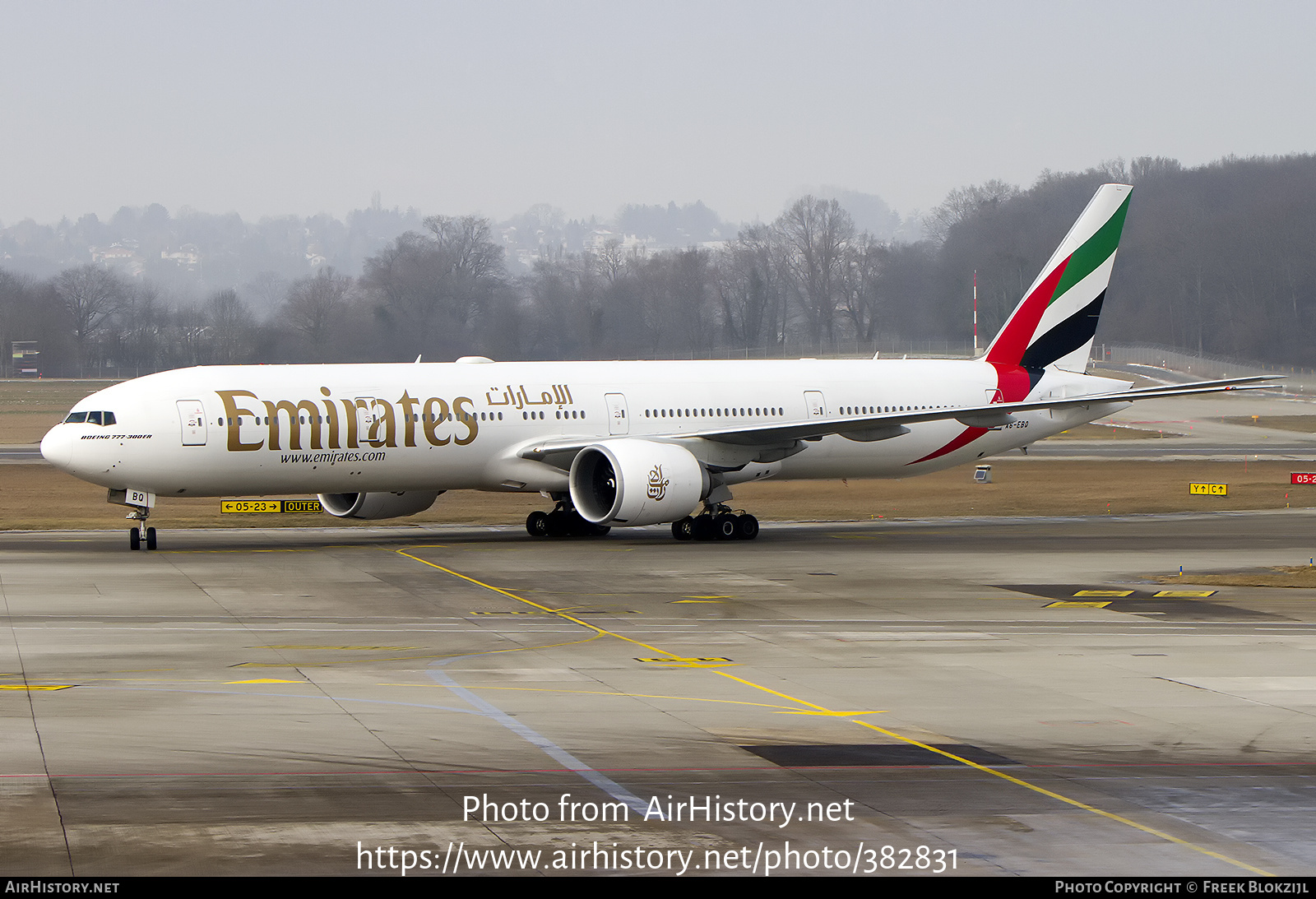 Aircraft Photo of A6-EBQ | Boeing 777-36N/ER | Emirates | AirHistory.net #382831