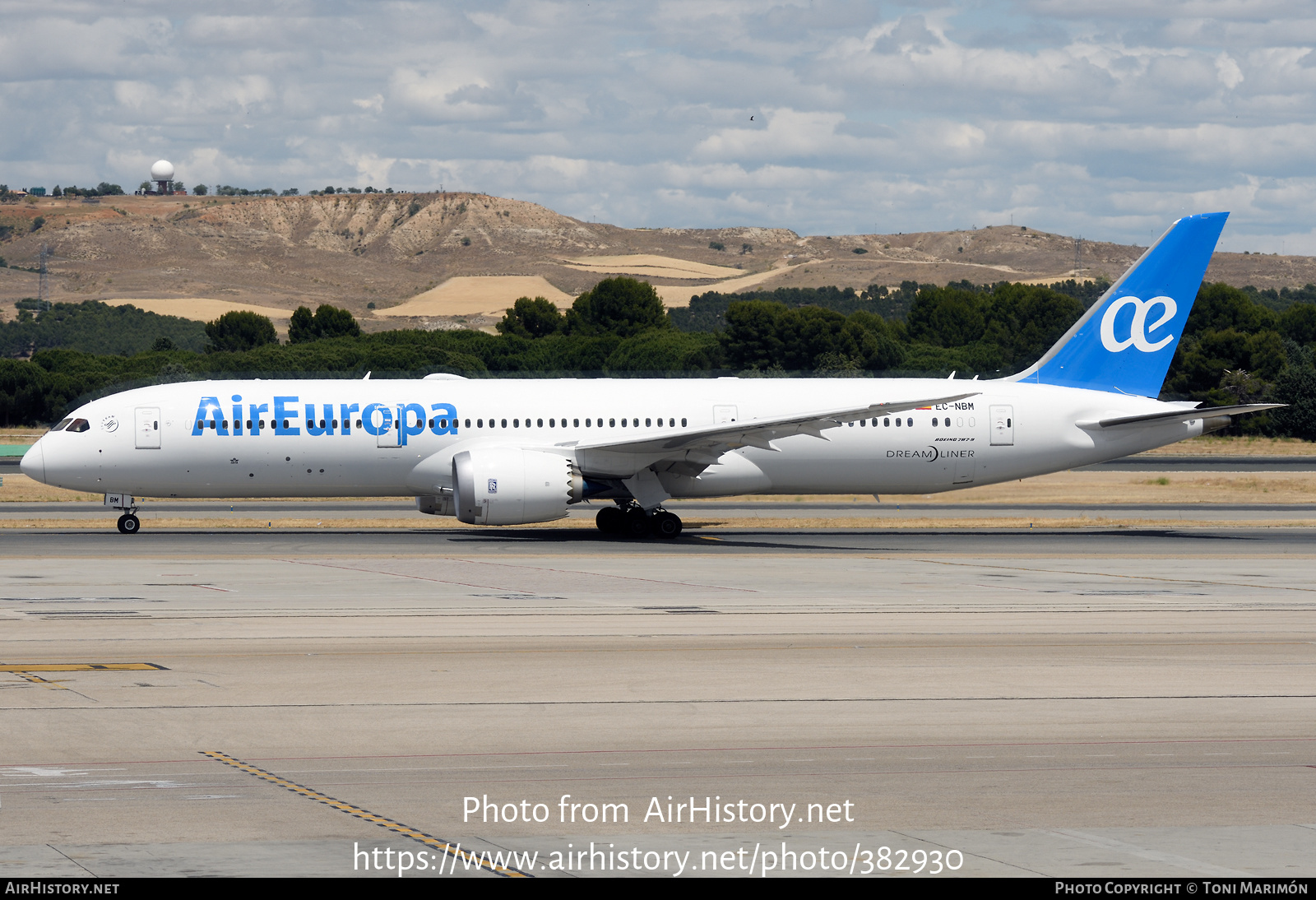 Aircraft Photo of EC-NBM | Boeing 787-9 Dreamliner | Air Europa | AirHistory.net #382930