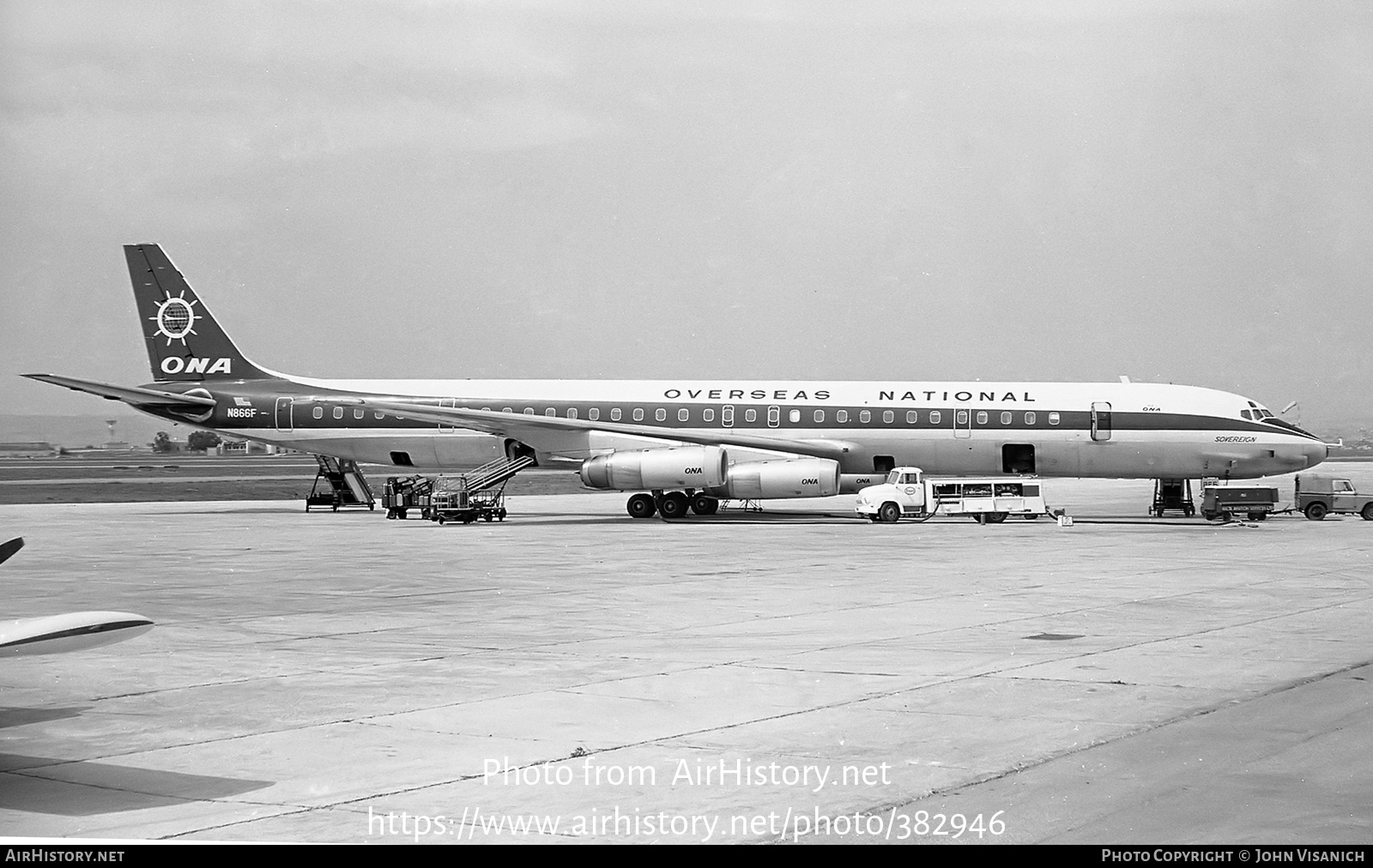 Aircraft Photo of N866F | McDonnell Douglas DC-8-63CF | Overseas National Airways - ONA | AirHistory.net #382946