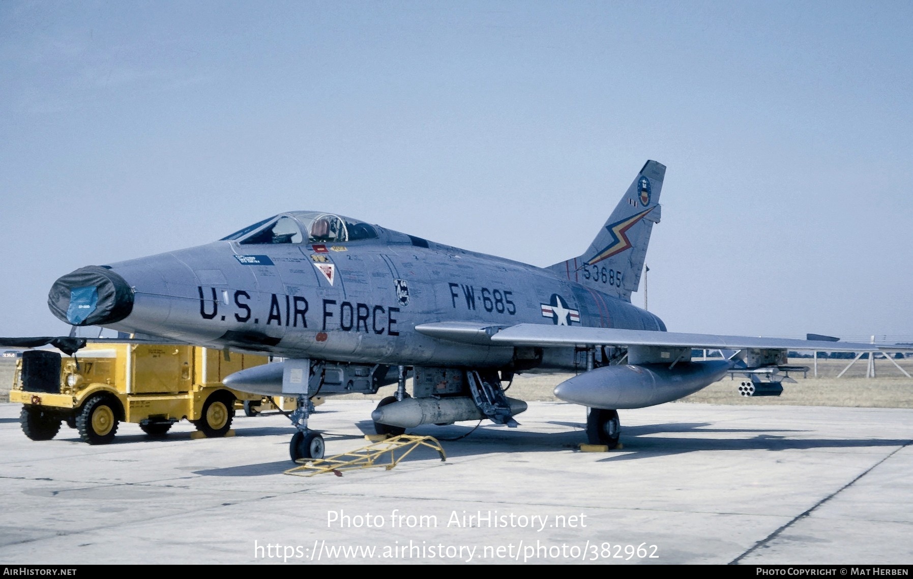 Aircraft Photo of 55-3685 / 53685 | North American F-100D Super Sabre | USA - Air Force | AirHistory.net #382962