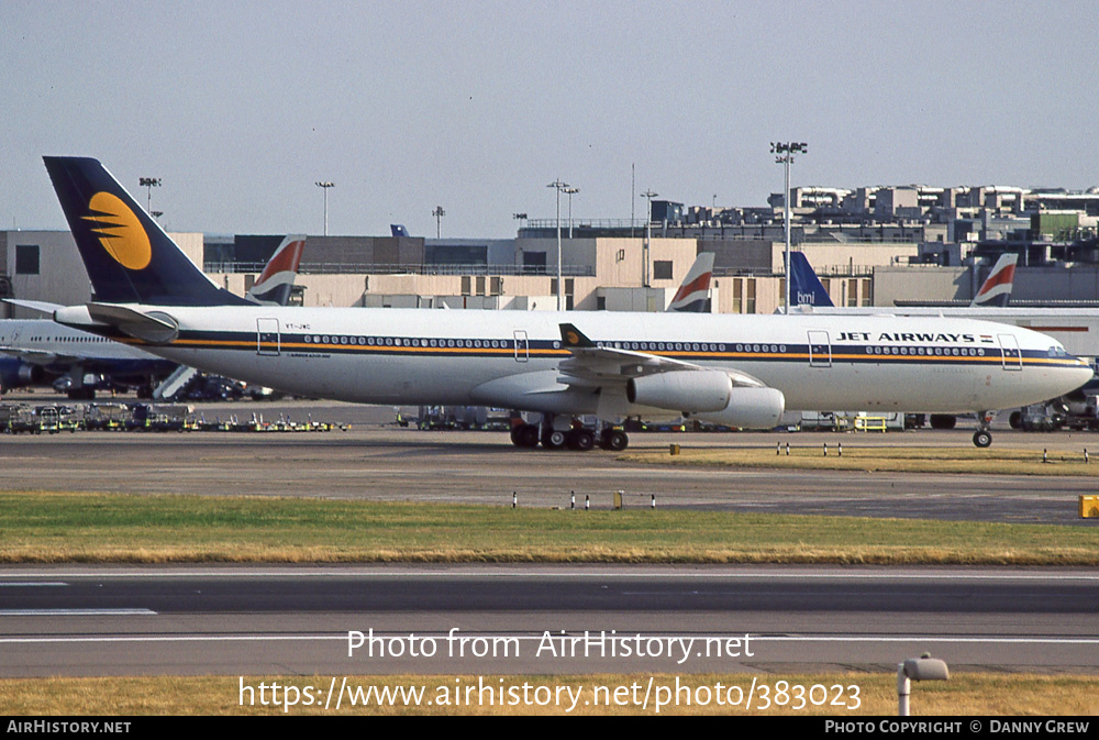 Aircraft Photo of VT-JWC | Airbus A340-313 | Jet Airways | AirHistory.net #383023