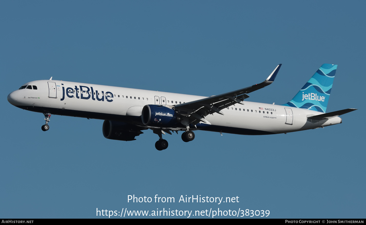 Aircraft Photo of N4022J | Airbus A321-271NXLR | JetBlue Airways | AirHistory.net #383039