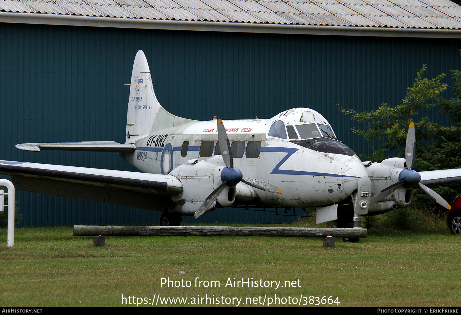 Aircraft Photo of OY-BHZ / WB534 | De Havilland D.H. 104 Dove 8 | Dansk Faldskærms Union | AirHistory.net #383664