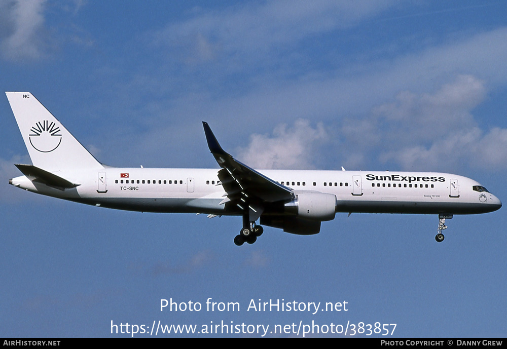 Aircraft Photo of TC-SNC | Boeing 757-2Q8 | SunExpress | AirHistory.net #383857