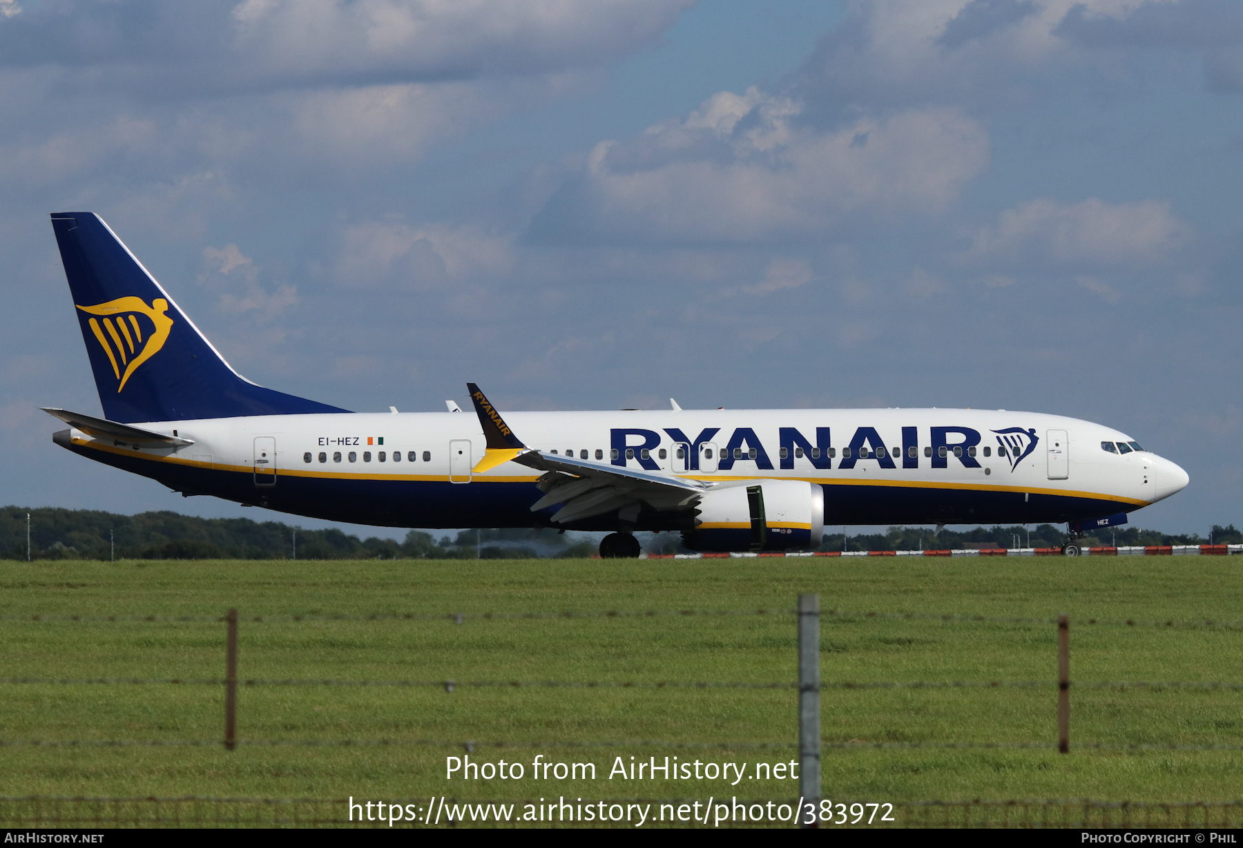 Aircraft Photo of EI-HEZ | Boeing 737-8200 Max 200 | Ryanair | AirHistory.net #383972