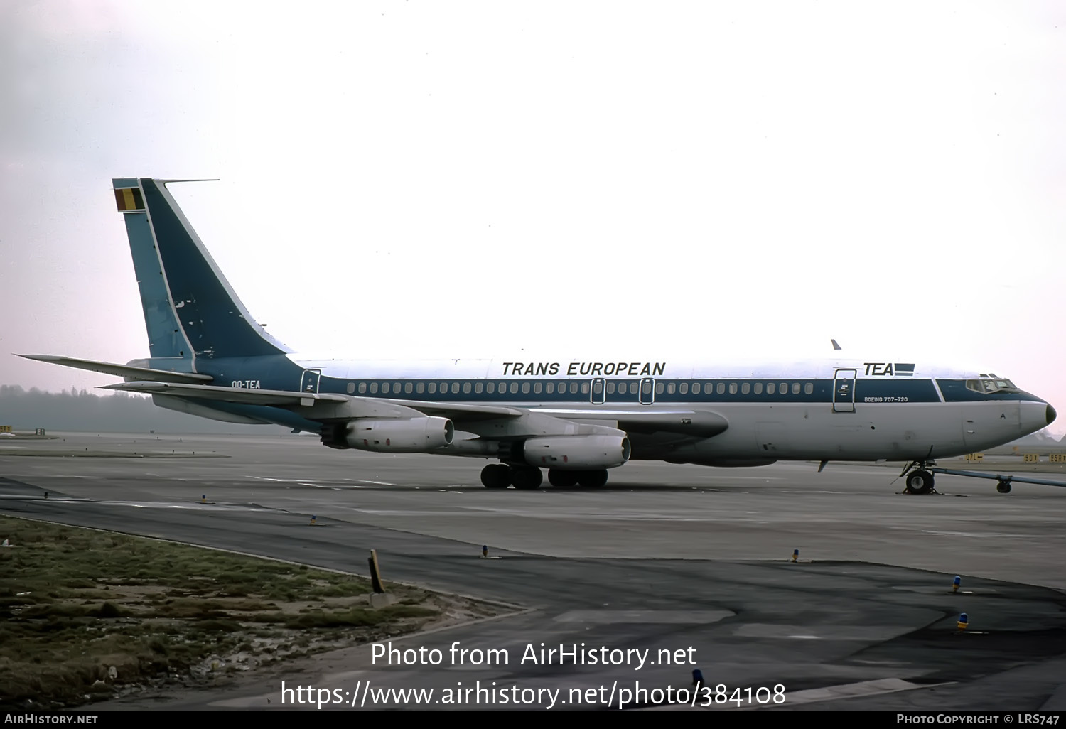 Aircraft Photo of OO-TEA | Boeing 720-025 | TEA - Trans European Airways | AirHistory.net #384108