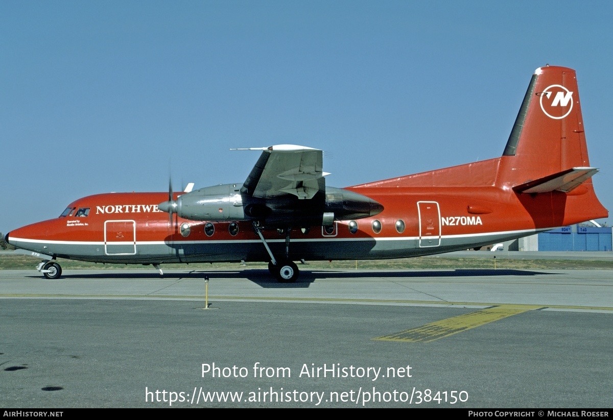 Aircraft Photo of N270MA | Fokker F27-200 Friendship | Northwest Airlink | AirHistory.net #384150