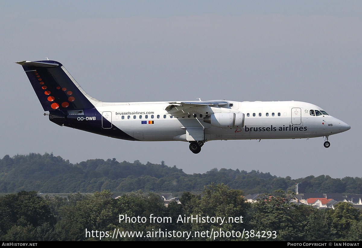 Aircraft Photo of OO-DWB | British Aerospace Avro 146-RJ100 | Brussels Airlines | AirHistory.net #384293