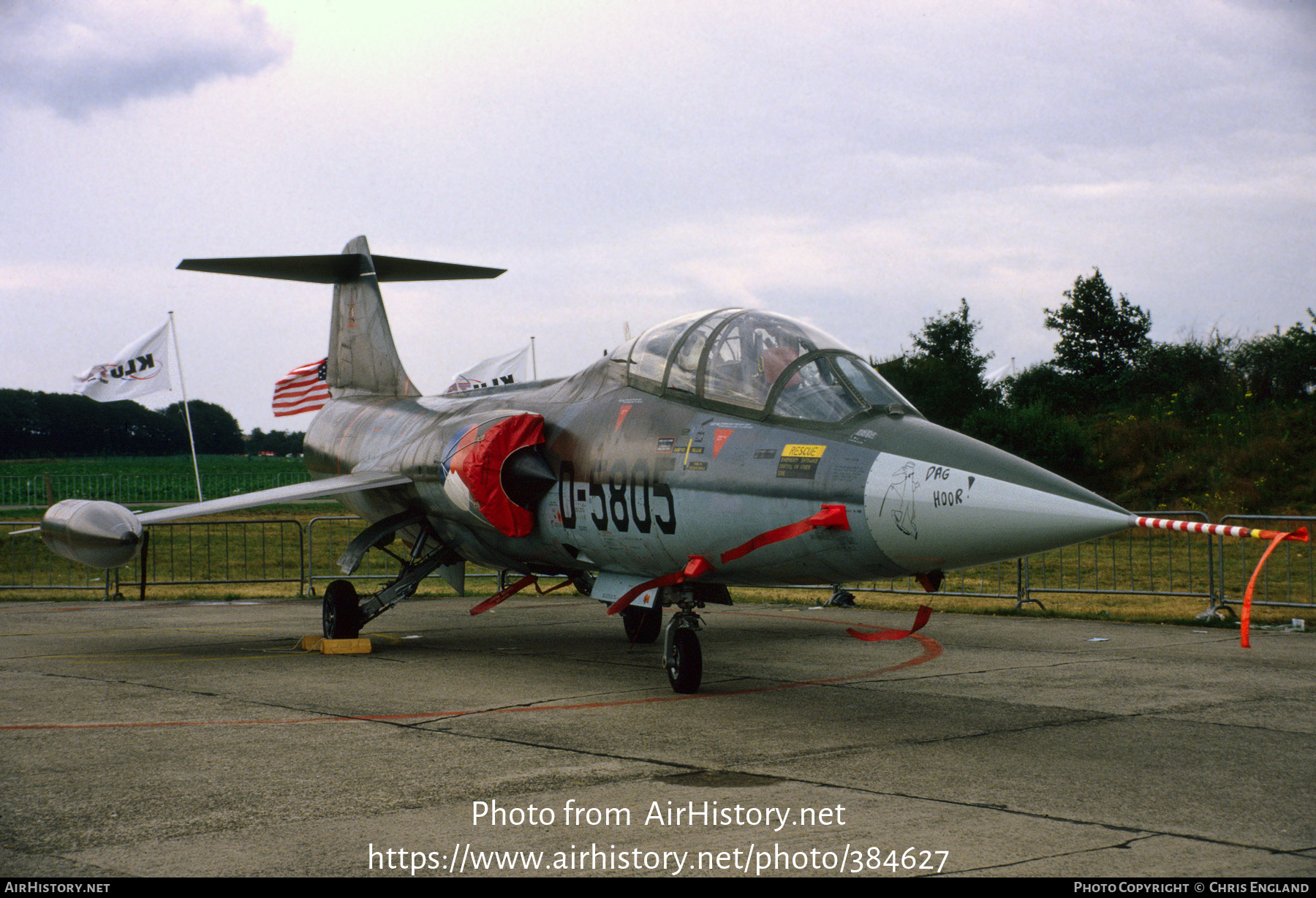 Aircraft Photo of D-5805 | Lockheed TF-104G Starfighter | Netherlands - Air Force | AirHistory.net #384627