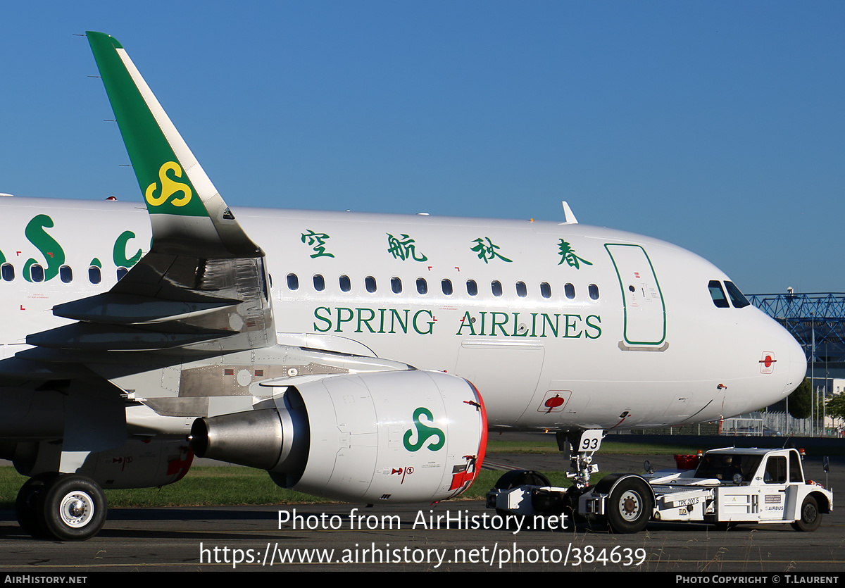 Aircraft Photo of B-1893 | Airbus A320-214 | Spring Airlines | AirHistory.net #384639