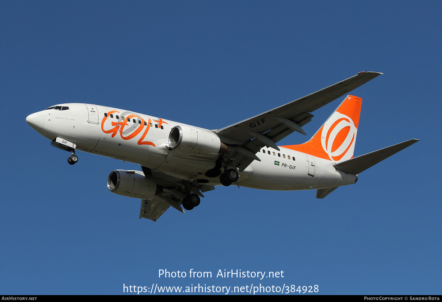 Aircraft Photo of PR-GIF | Boeing 737-73S | GOL Linhas Aéreas | AirHistory.net #384928