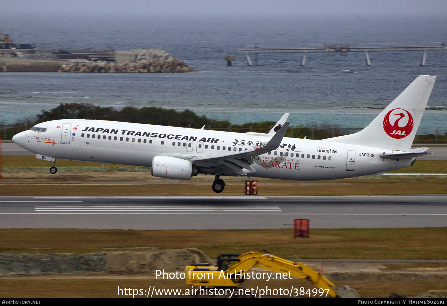 Aircraft Photo of JA03RK | Boeing 737-800 | Japan TransOcean Air - JTA | AirHistory.net #384997