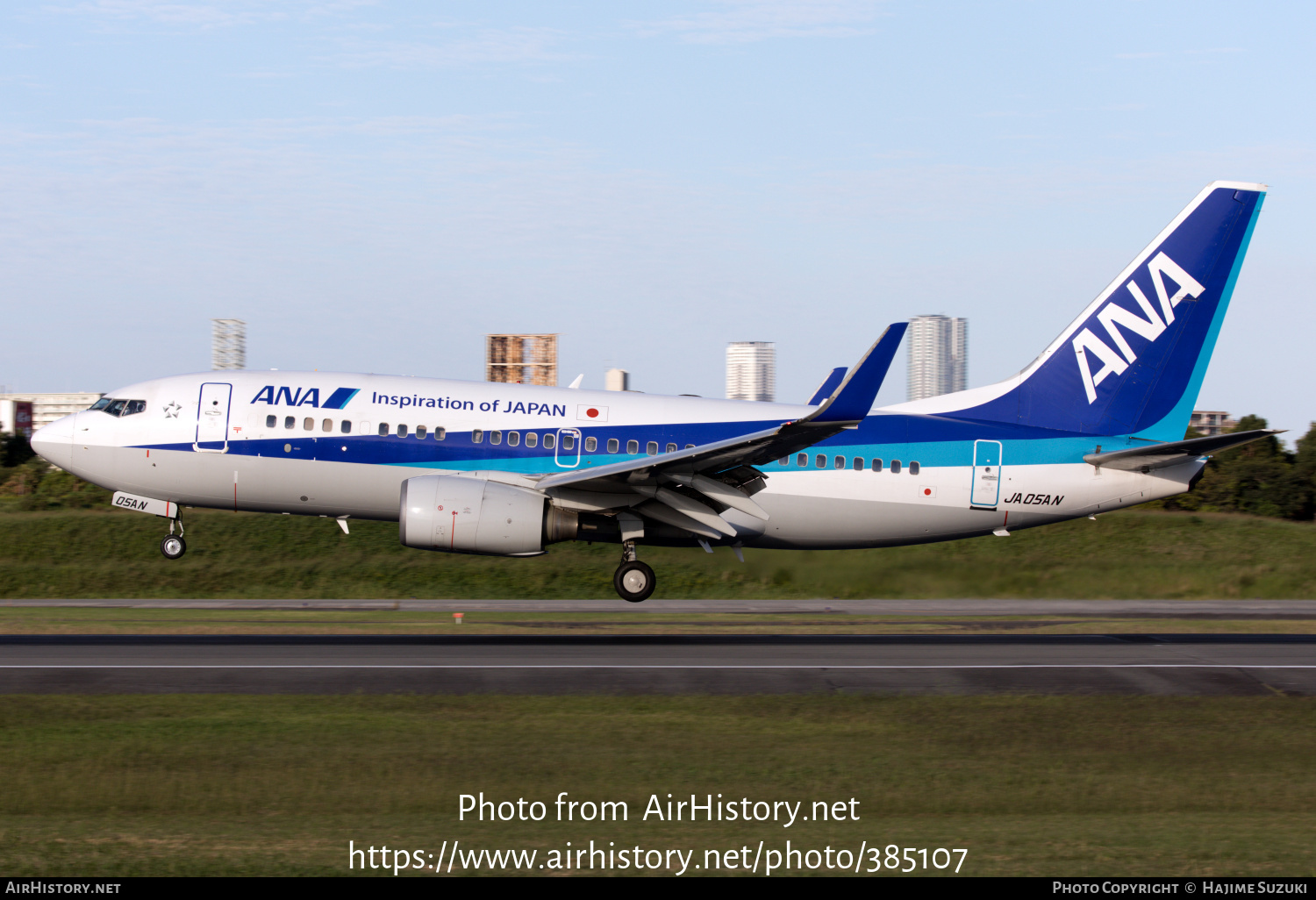 Aircraft Photo of JA05AN | Boeing 737-781 | All Nippon Airways - ANA | AirHistory.net #385107