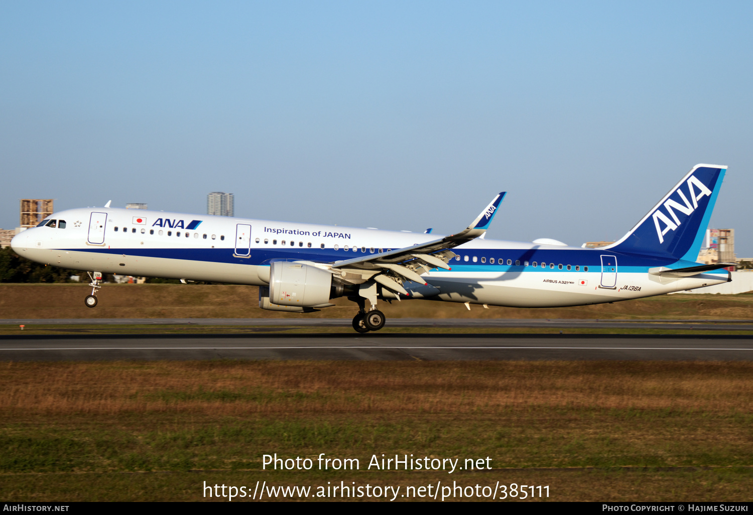 Aircraft Photo of JA136A | Airbus A321-272N | All Nippon Airways - ANA | AirHistory.net #385111