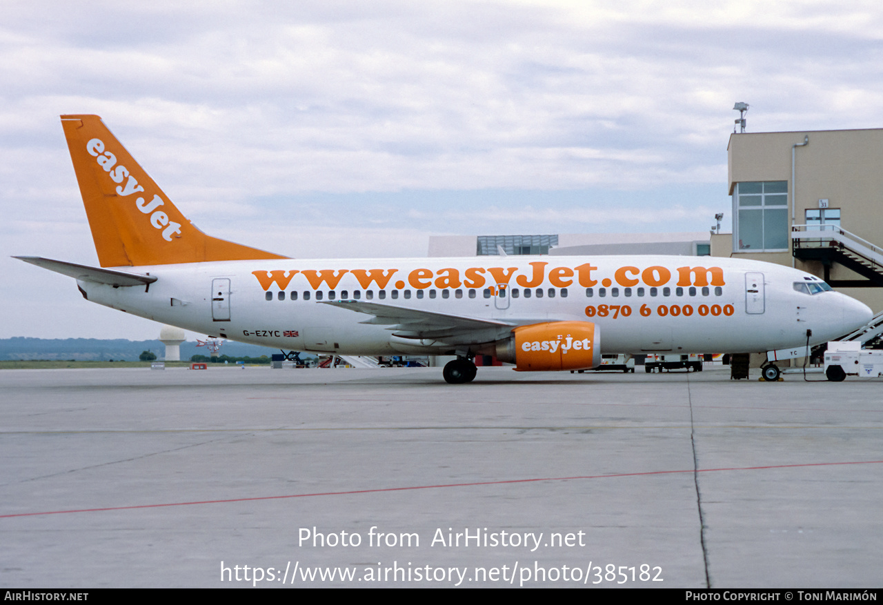 Aircraft Photo of G-EZYC | Boeing 737-3Y0 | EasyJet | AirHistory.net #385182