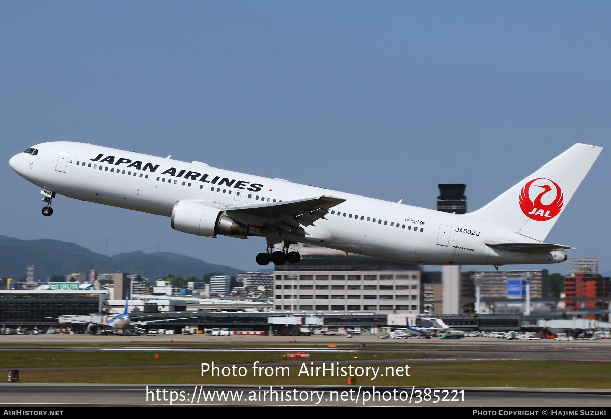 Aircraft Photo of JA602J | Boeing 767-346/ER | Japan Airlines - JAL | AirHistory.net #385221