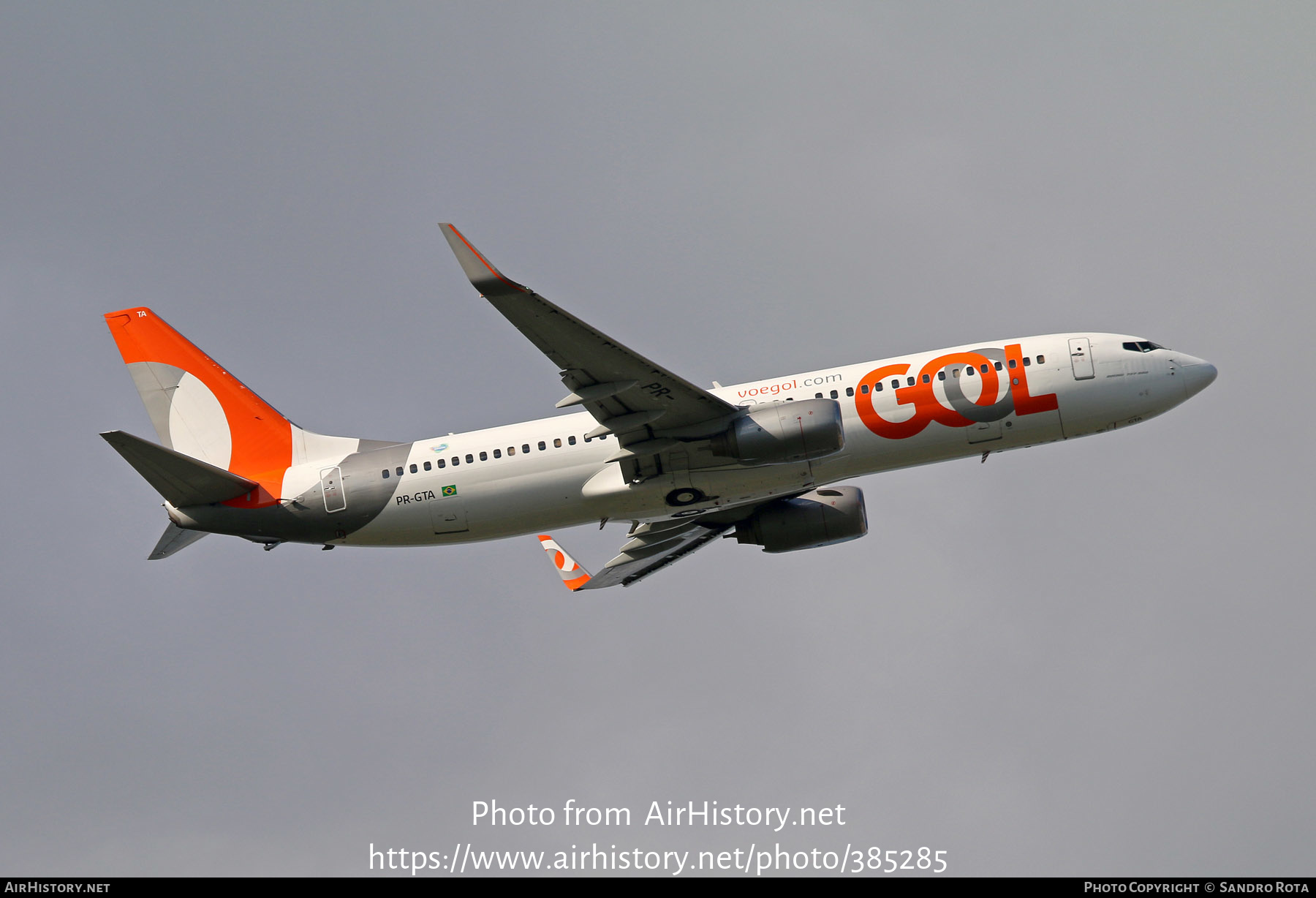 Aircraft Photo of PR-GTA | Boeing 737-8EH | GOL Linhas Aéreas | AirHistory.net #385285