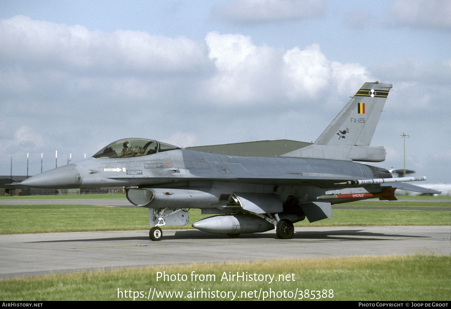 Aircraft Photo of FA-125 | General Dynamics F-16A Fighting Falcon | Belgium - Air Force | AirHistory.net #385388